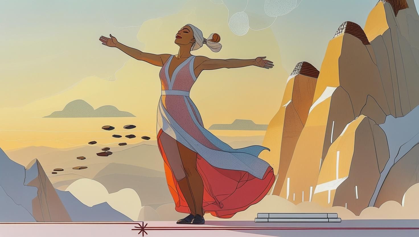 Woman elevating her life