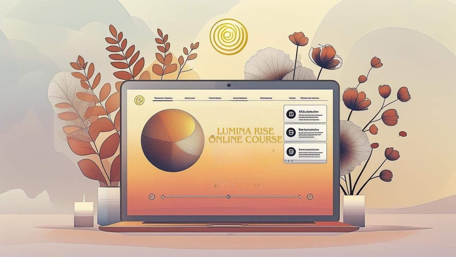 Woman engaged in online learning