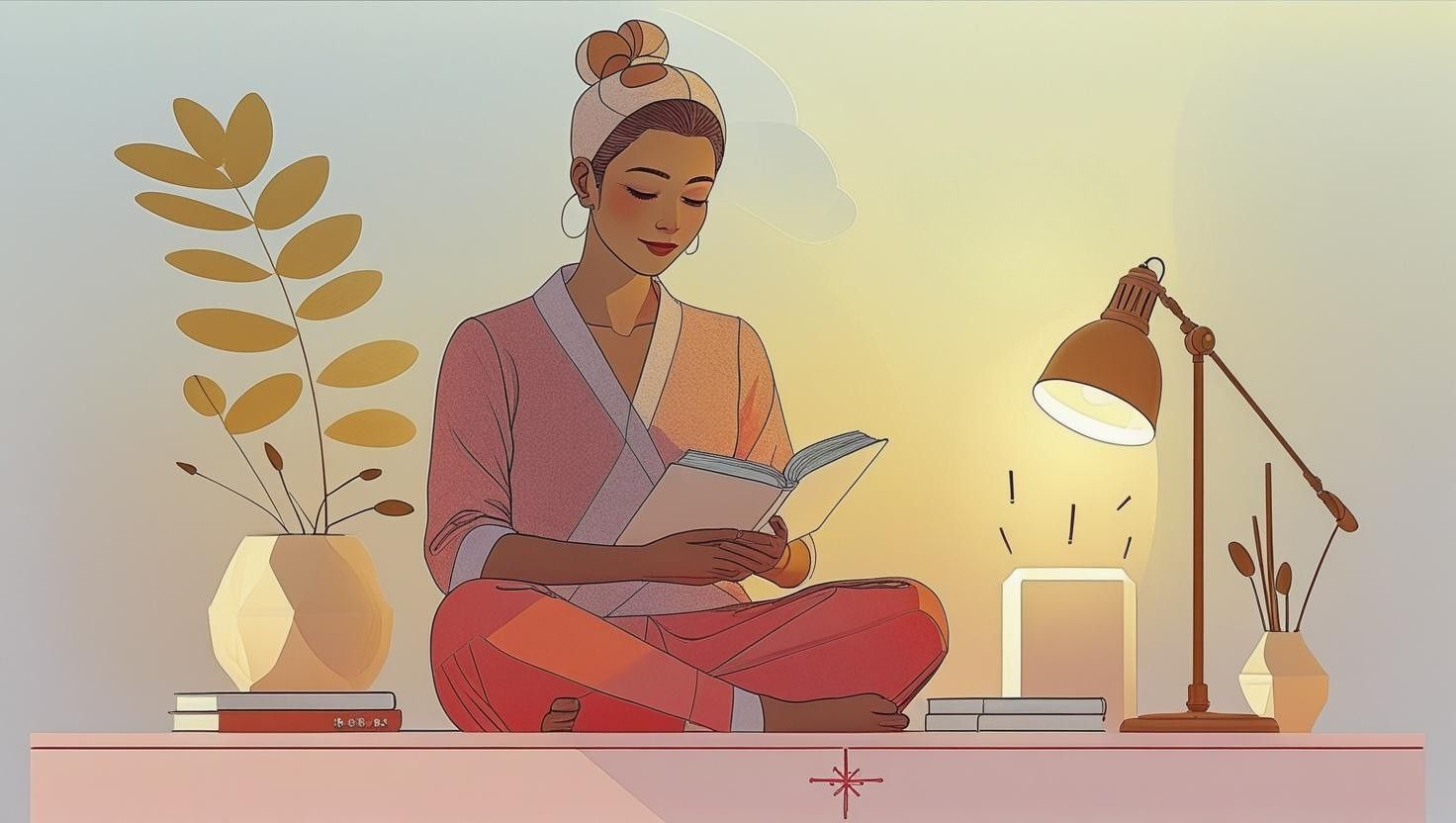 Woman engaged in self-improvement